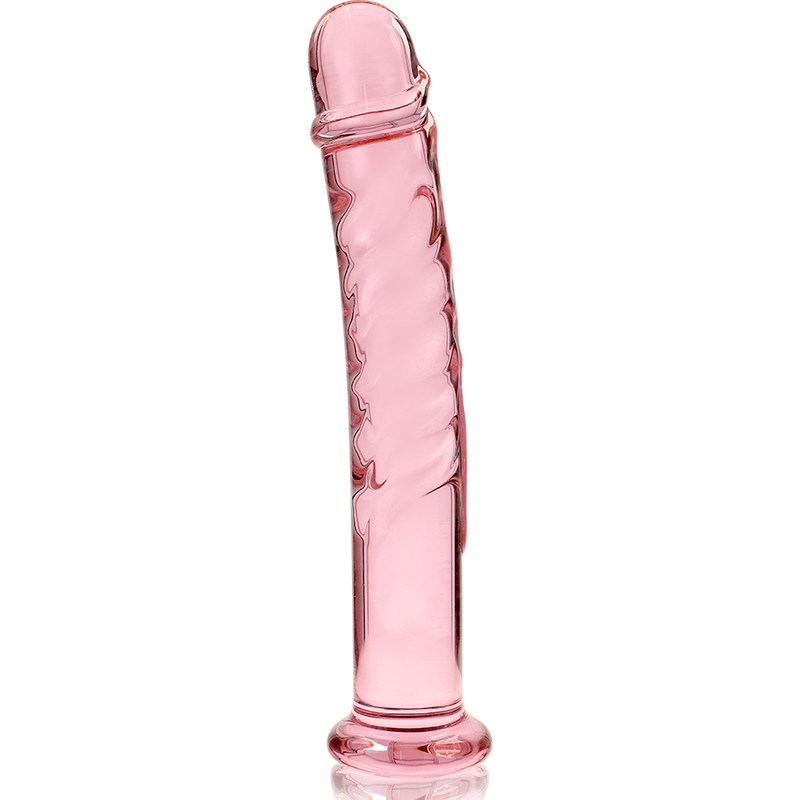 NEBULA SERIES BY IBIZA - MODEL 16 DILDO BOROSILICATE GLASS PINK 18.5 CM -O- 3 CM - NOCTURNA DESIRES