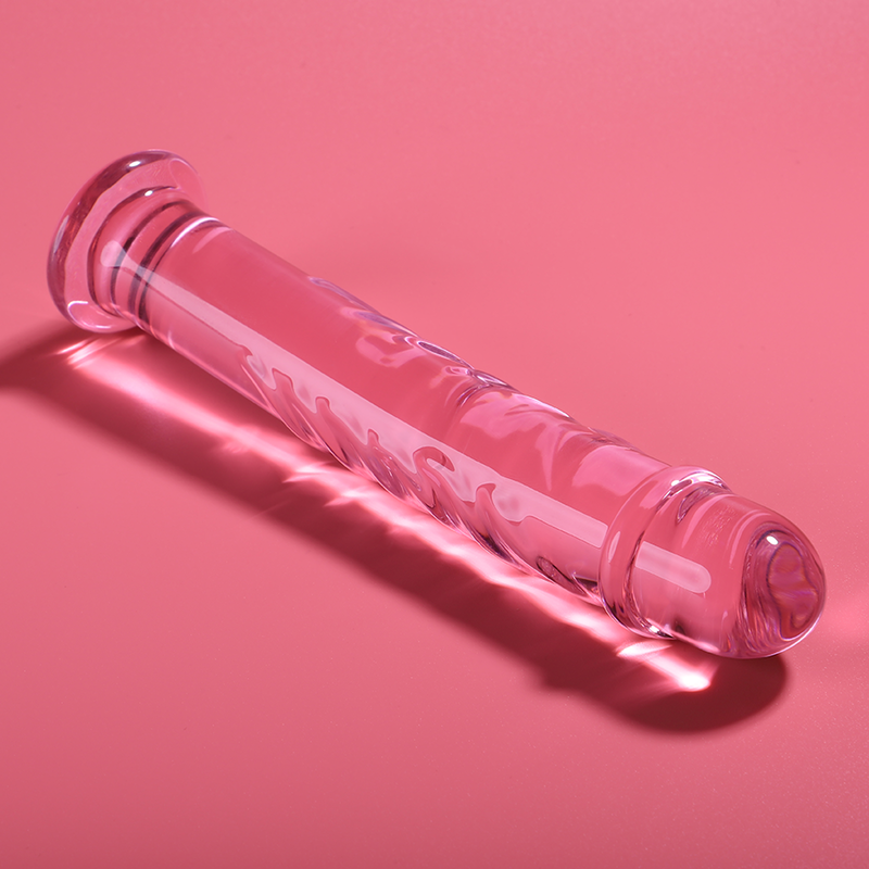 NEBULA SERIES BY IBIZA - MODEL 16 DILDO BOROSILICATE GLASS PINK 18.5 CM -O- 3 CM - NOCTURNA DESIRES