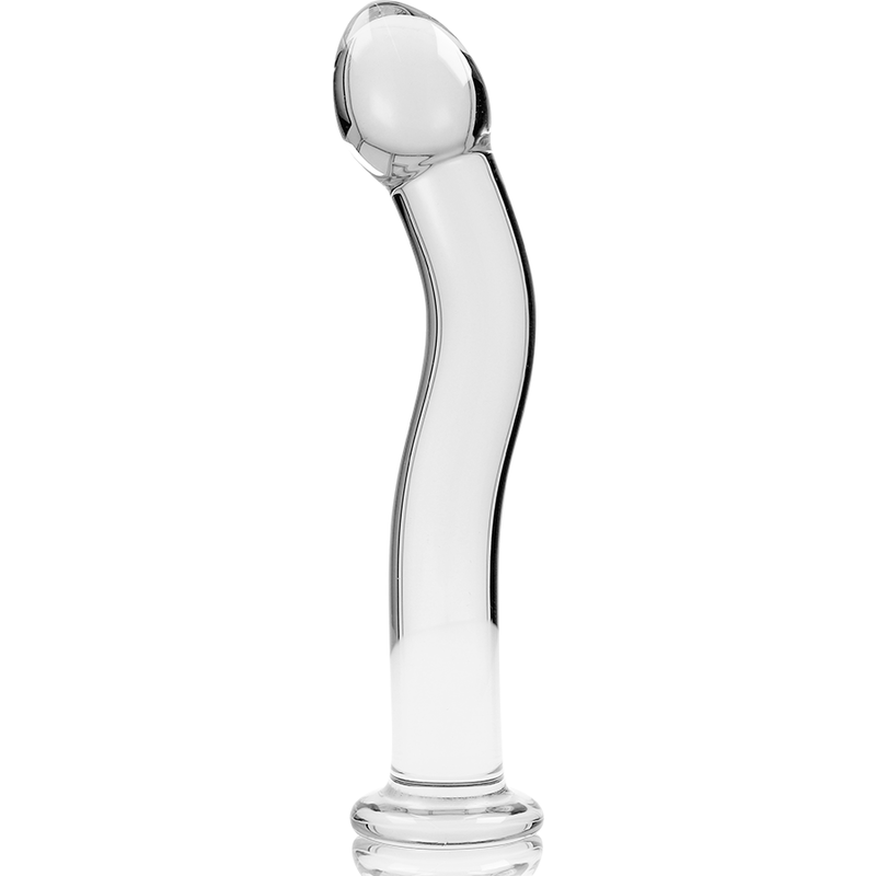 NEBULA SERIES BY IBIZA - MODEL 18 DILDO BOROSILICATE GLASS CLEAR 18.5 CM -O- 3.5 CM - NOCTURNA DESIRES
