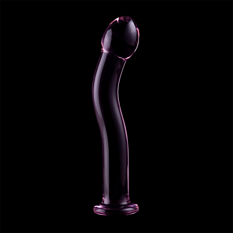 NEBULA SERIES BY IBIZA - MODEL 18 DILDO BOROSILICATE GLASS PINK 18.5 CM -O- 3.5 CM - NOCTURNA DESIRES