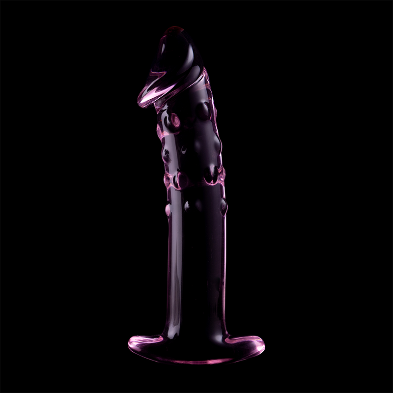 NEBULA SERIES BY IBIZA - MODEL 19 DILDO BOROSILICATE GLASS PINK 18.5 CM -O- 4 CM - NOCTURNA DESIRES