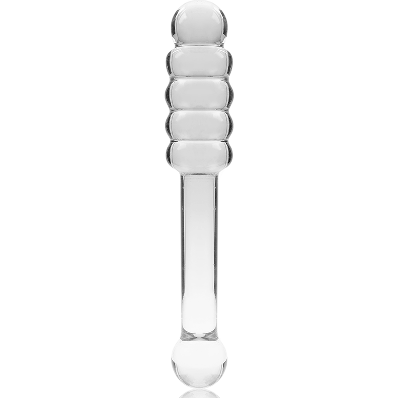 NEBULA SERIES BY IBIZA - MODEL 20 DILDO BOROSILICATE GLASS CLEAR 20.5 CM -O- 3 CM - NOCTURNA DESIRES