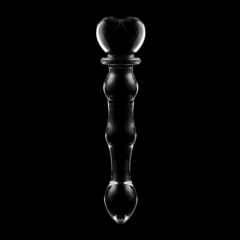 NEBULA SERIES BY IBIZA - MODEL 21 DILDO BOROSILICATE GLASS CLEAR 20.5 CM -O- 3.5 CM - NOCTURNA DESIRES