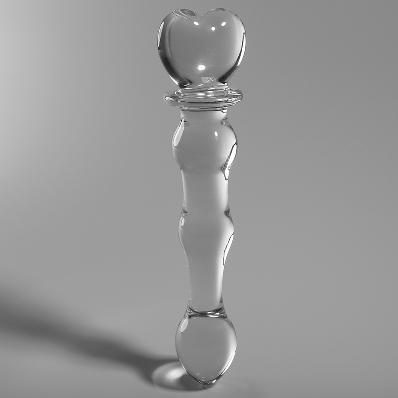 NEBULA SERIES BY IBIZA - MODEL 21 DILDO BOROSILICATE GLASS CLEAR 20.5 CM -O- 3.5 CM - NOCTURNA DESIRES