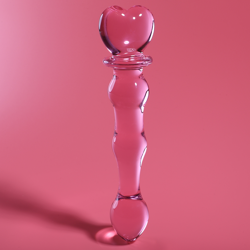 NEBULA SERIES BY IBIZA - MODEL 21 DILDO BOROSILICATE GLASS PINK 20.5 CM -O- 3.5 CM - NOCTURNA DESIRES