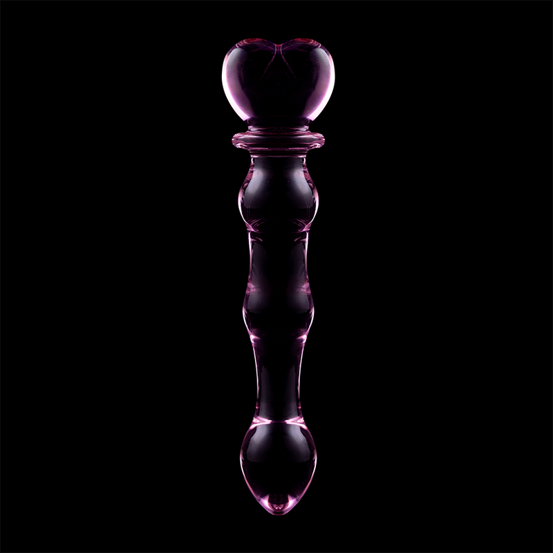 NEBULA SERIES BY IBIZA - MODEL 21 DILDO BOROSILICATE GLASS PINK 20.5 CM -O- 3.5 CM - NOCTURNA DESIRES