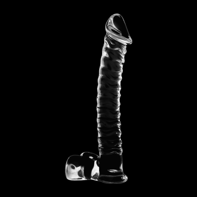 NEBULA SERIES BY IBIZA - MODEL 23 DILDO BOROSILICATE GLASS CLEAR 21.5 CM -O- 4 CM - NOCTURNA DESIRES