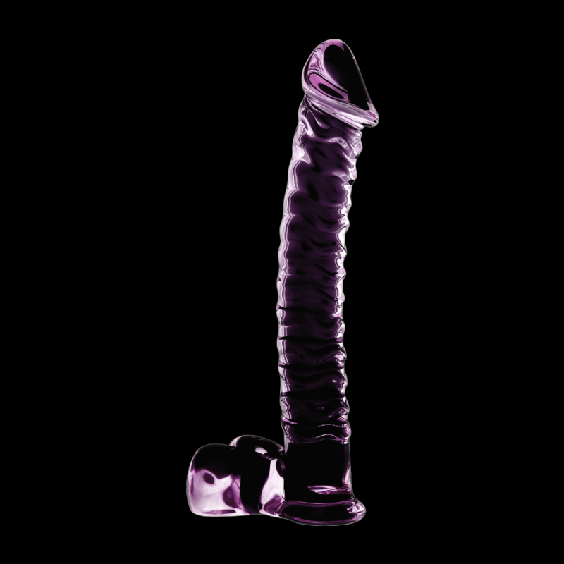 NEBULA SERIES BY IBIZA - MODEL 23 DILDO BOROSILICATE GLASS PINK 21.5 CM -O- 4 CM - NOCTURNA DESIRES