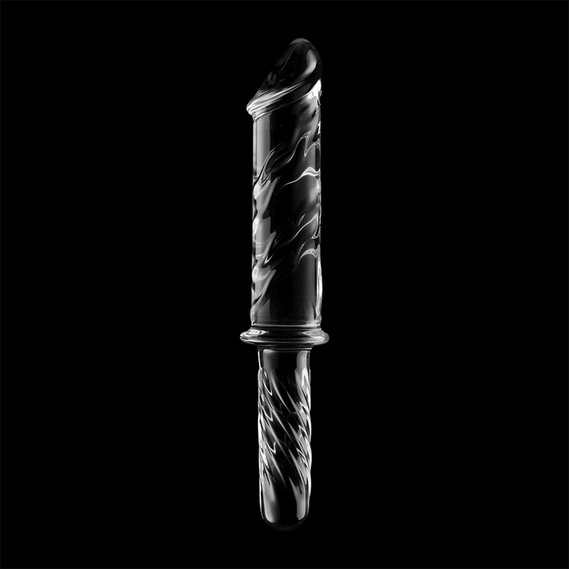 NEBULA SERIES BY IBIZA - MODEL 24 DILDO BOROSILICATE GLASS CLEAR 28.5 CM -O- 5 CM - NOCTURNA DESIRES