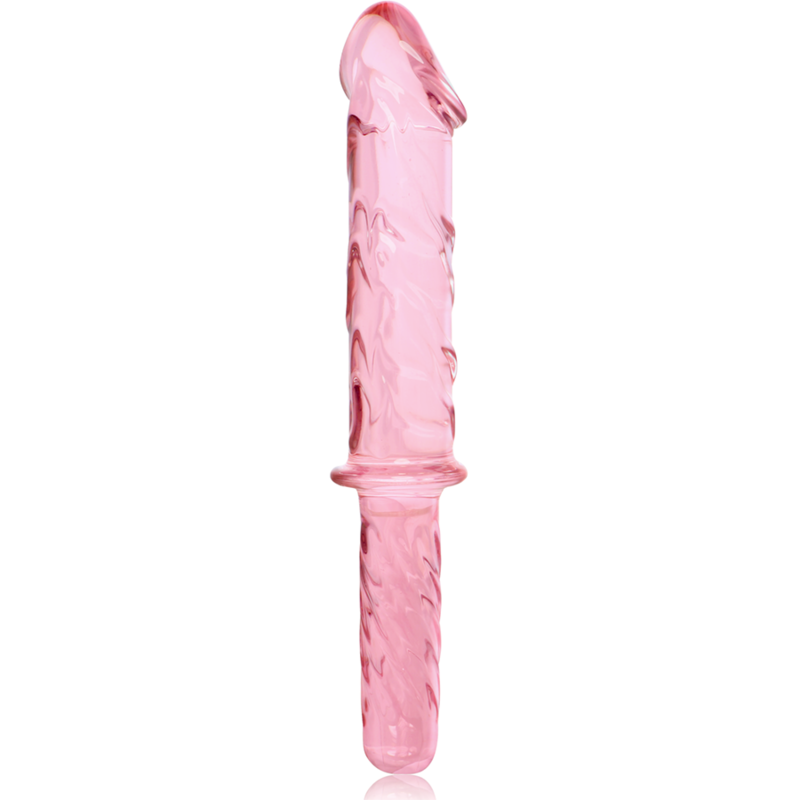 NEBULA SERIES BY IBIZA - MODEL 24 DILDO BOROSILICATE GLASS PINK 28.5 CM -O- 5 CM - NOCTURNA DESIRES