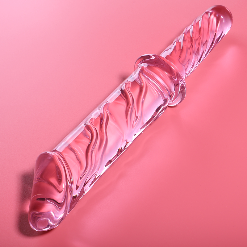 NEBULA SERIES BY IBIZA - MODEL 24 DILDO BOROSILICATE GLASS PINK 28.5 CM -O- 5 CM - NOCTURNA DESIRES