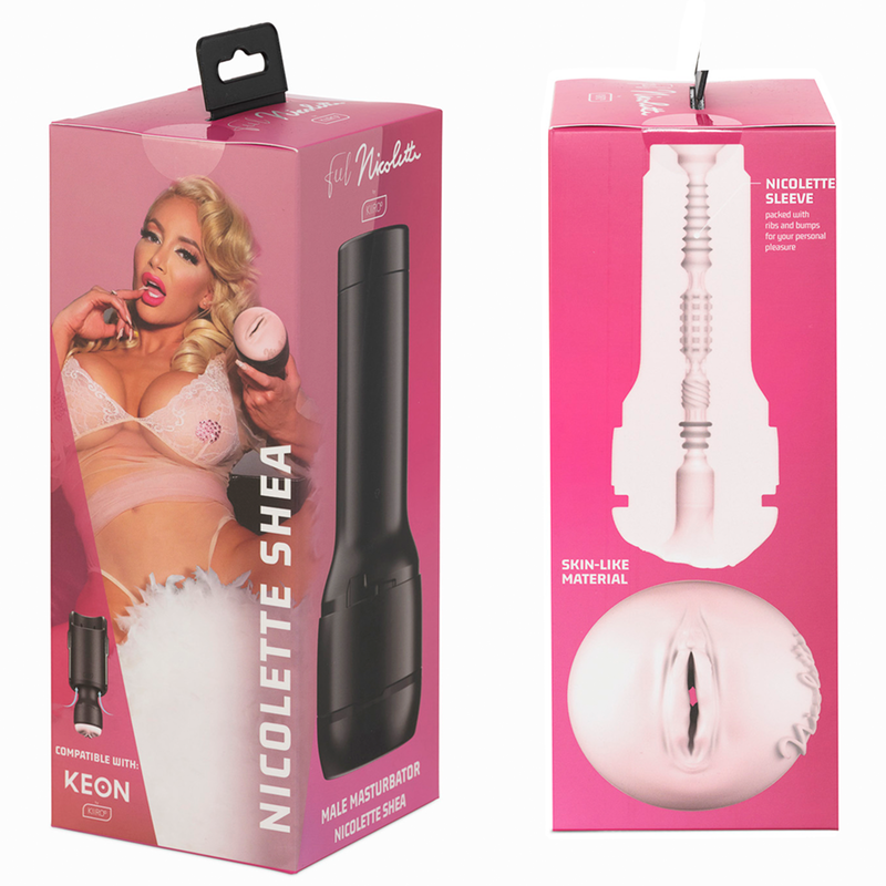 KIIROO - KEON + FEEL NICOLETTE SHEA STROKER + AQUA QUALITY LUBRICANT 50 ML - NOCTURNA DESIRES