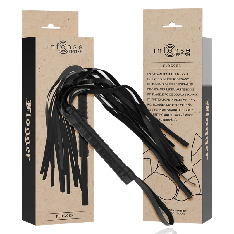 INTENSE - FETISH VEGAN LEATHER FLOGGER - NOCTURNA DESIRES