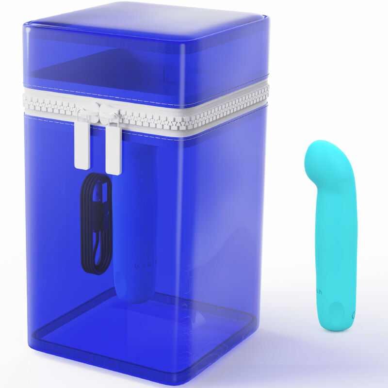 B SWISH - BCUTE CURVE INFINITE CLASSIC LIMITED EDITION BLUE SILICONE RECHARGEABLE VIBRATOR - NOCTURNA DESIRES