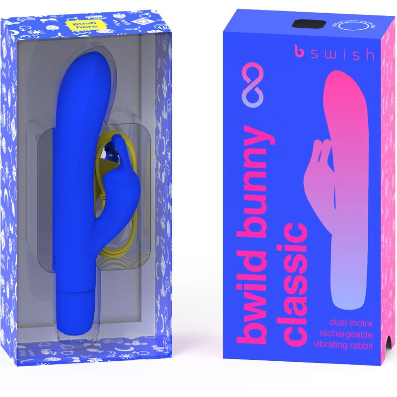 B SWISH - BWILD BUNNY INFINITE CLASSIC RECHARGEABLE VIBRATOR BLUE SILICONE - NOCTURNA DESIRES