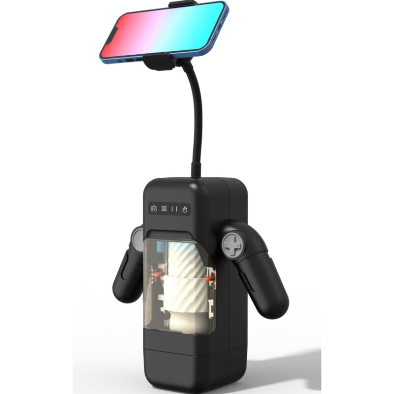 GAME CUP - THRUSTING VIBRATION MASTURBATOR WITH HEATING FUNCTION AND MOBILE SUPPORT - BLACK - NOCTURNA DESIRES