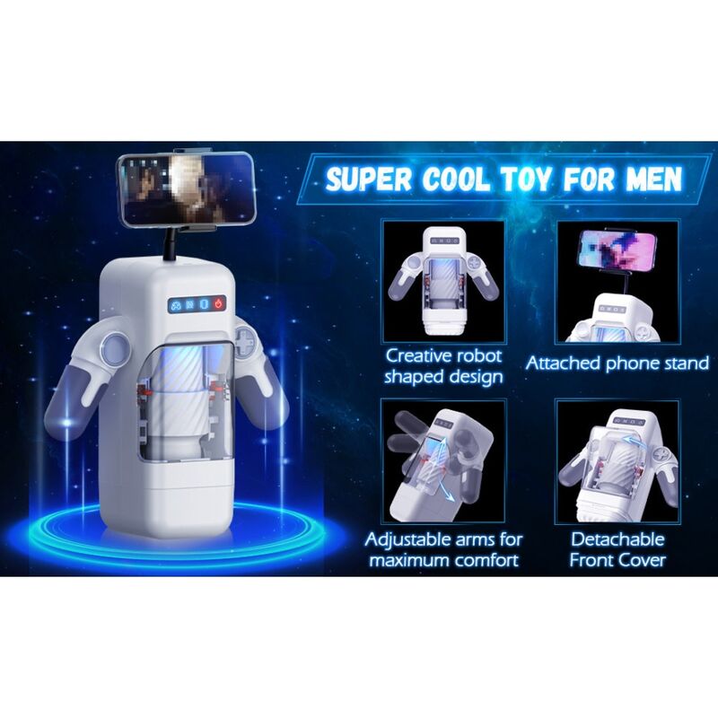 GAME CUP - THRUSTING VIBRATION MASTURBATOR WITH HEATING FUNCTION AND MOBILE SUPPORT - BLACK - NOCTURNA DESIRES