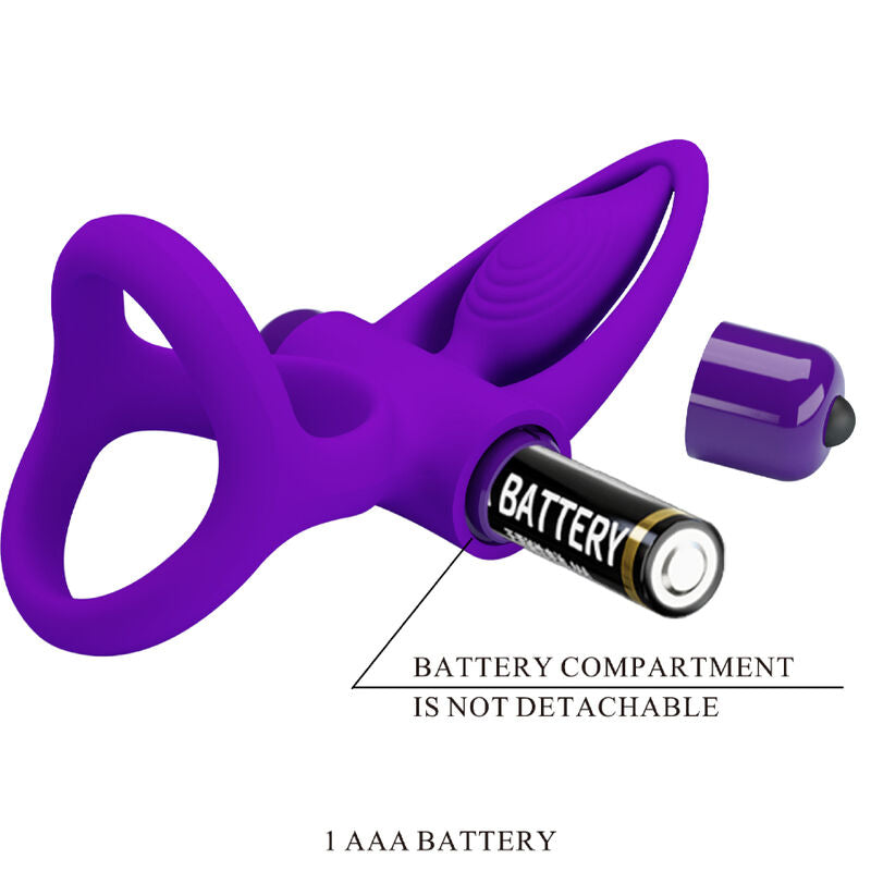 PRETTY LOVE - VIBRATOR RING 10 VIBRATIONS VIOLET SILICONE - NOCTURNA DESIRES