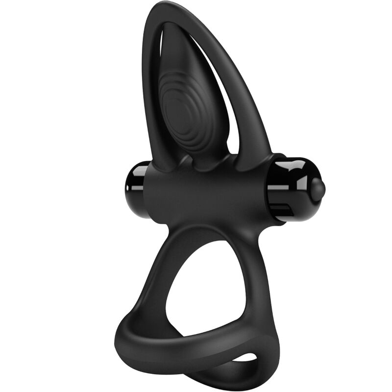 PRETTY LOVE - VIBRATING RING 10 VIBRATIONS BLACK SILICONE - NOCTURNA DESIRES