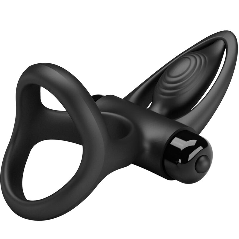 PRETTY LOVE - VIBRATING RING 10 VIBRATIONS BLACK SILICONE - NOCTURNA DESIRES