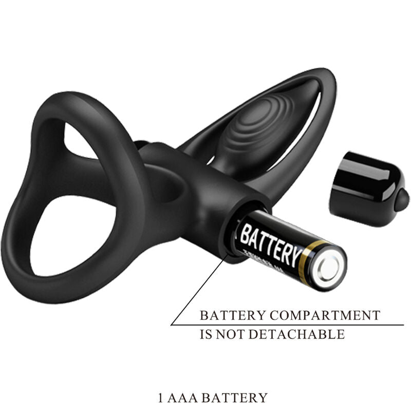PRETTY LOVE - VIBRATING RING 10 VIBRATIONS BLACK SILICONE - NOCTURNA DESIRES