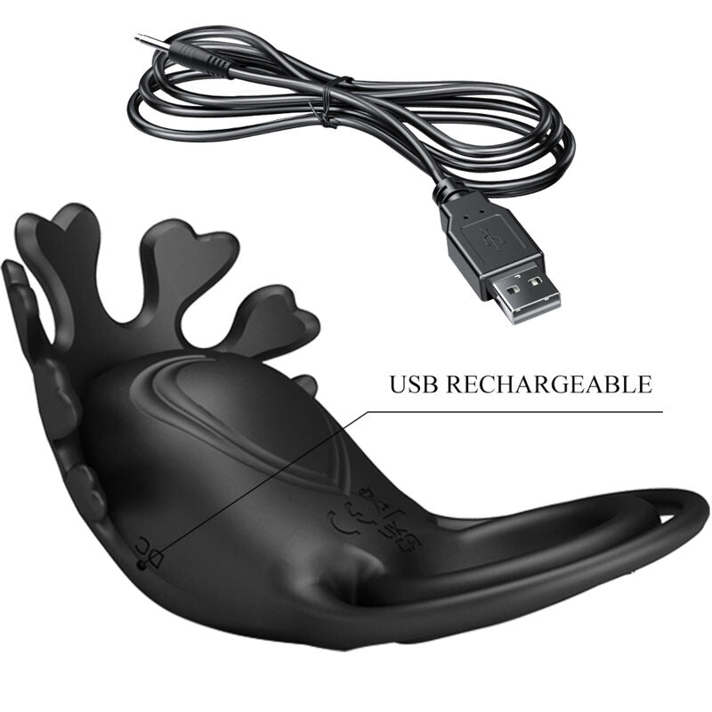 PRETTY LOVE - RUBEN VIBRATOR RING 7 VIBRATIONS BLACK SILICONE - NOCTURNA DESIRES