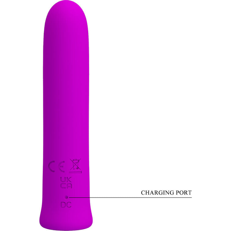 PRETTY LOVE - CURTIS MINI SUPER POWER VIBRATOR 12 VIOLET SILICONE VIBRATIONS - NOCTURNA DESIRES