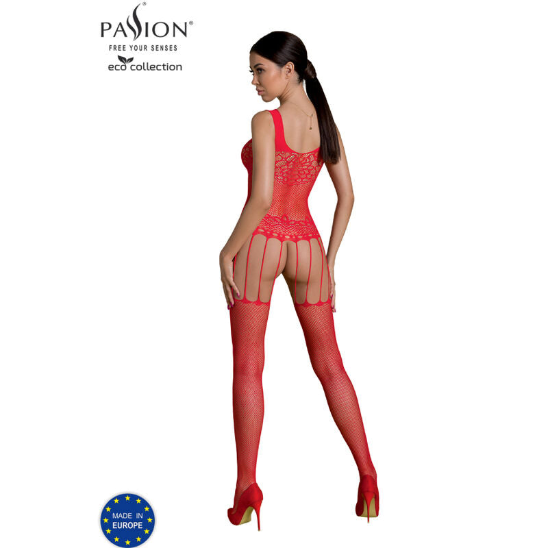 PASSION - ECO COLLECTION BODYSTOCKING ECO BS001 RED - NOCTURNA DESIRES