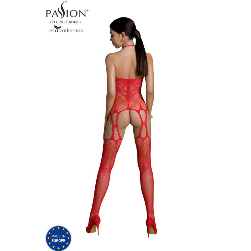 PASSION - ECO COLLECTION BODYSTOCKING ECO BS002 RED - NOCTURNA DESIRES