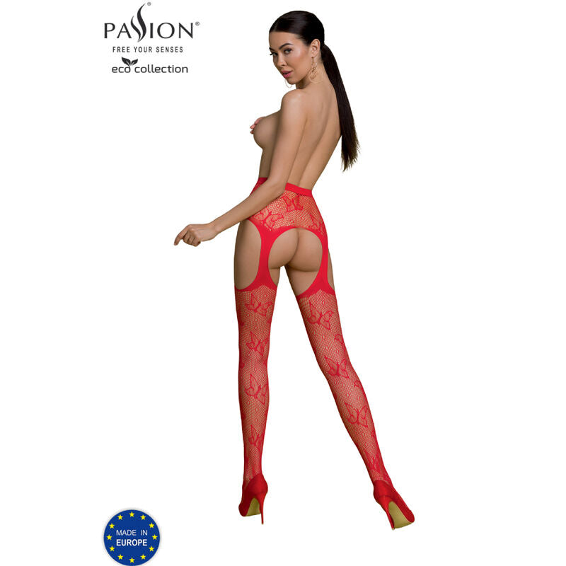 PASSION - ECO COLLECTION BODYSTOCKING ECO S001 RED - NOCTURNA DESIRES