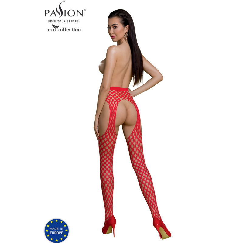 PASSION - ECO COLLECTION BODYSTOCKING ECO S003 RED - NOCTURNA DESIRES