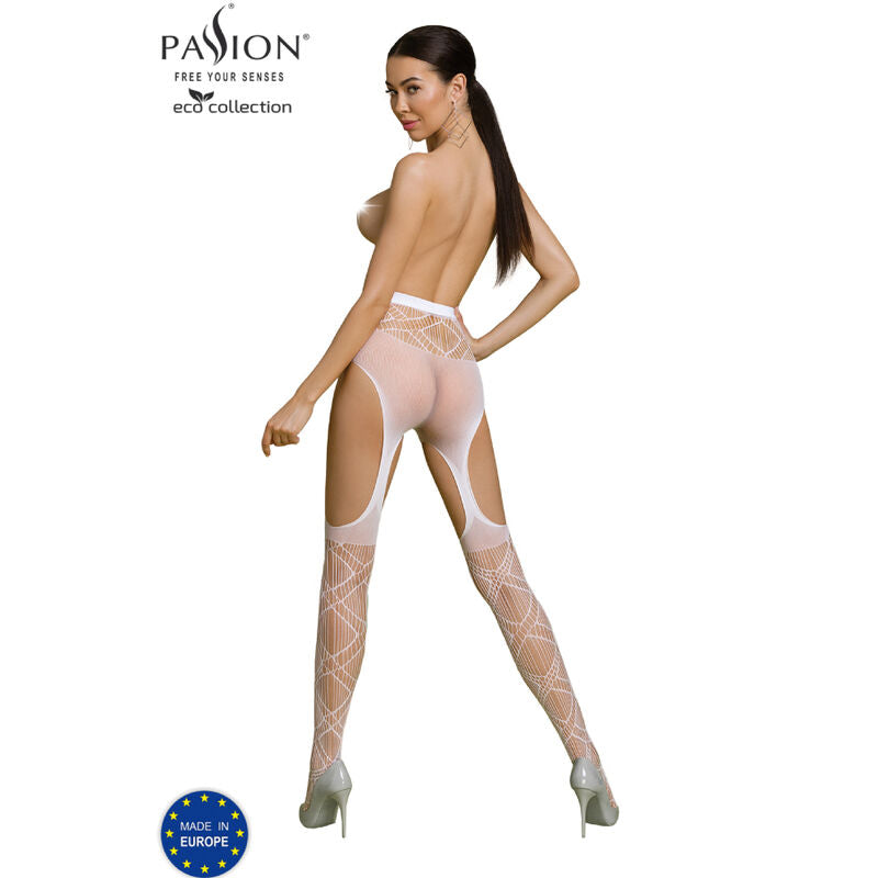 PASSION - ECO COLLECTION BODYSTOCKING ECO S005 WHITE - NOCTURNA DESIRES
