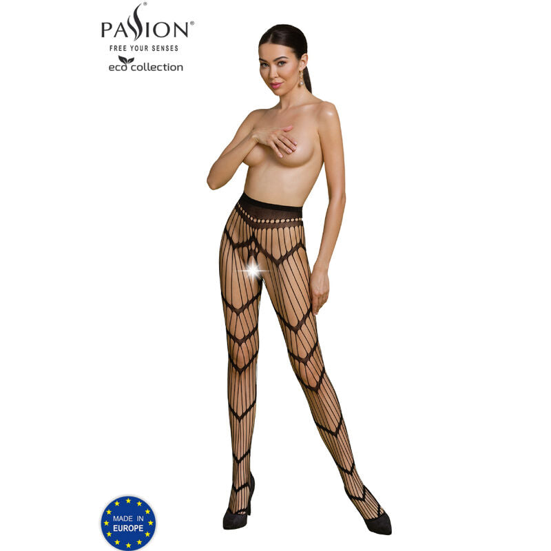 PASSION - ECO COLLECTION BODYSTOCKING ECO S006 BLACK - NOCTURNA DESIRES