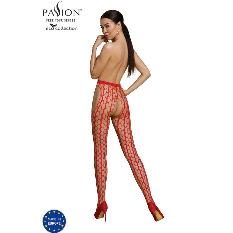 PASSION - ECO COLLECTION BODYSTOCKING ECO S007 RED - NOCTURNA DESIRES