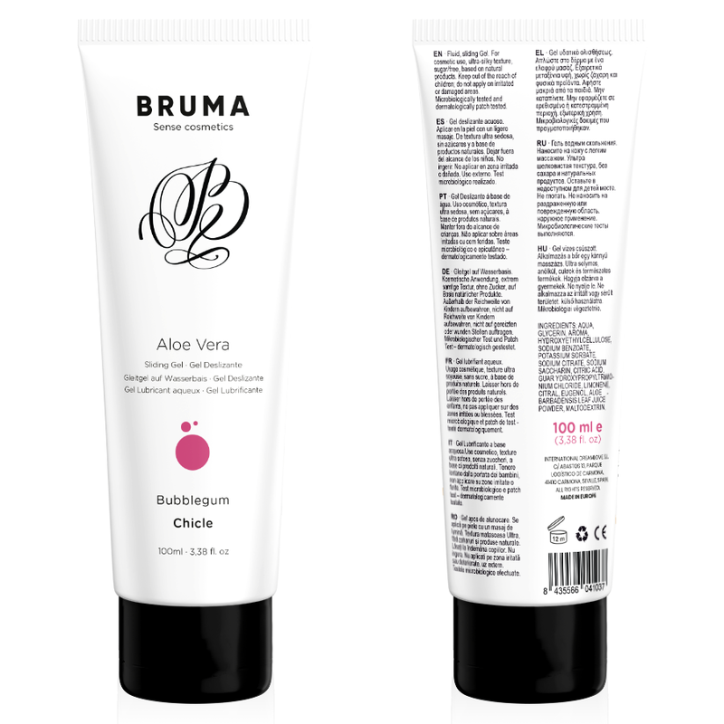 BRUMA - ALOE VERA SLIDING GEL BUBBLEGUM FLAVOR 100 ML - NOCTURNA DESIRES