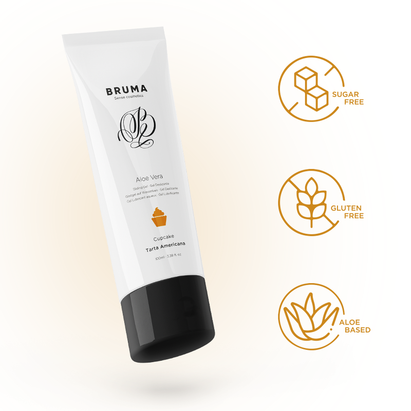 BRUMA - ALOE VERA SLIDING GEL CUPCAKE FLAVOR 100 ML - NOCTURNA DESIRES
