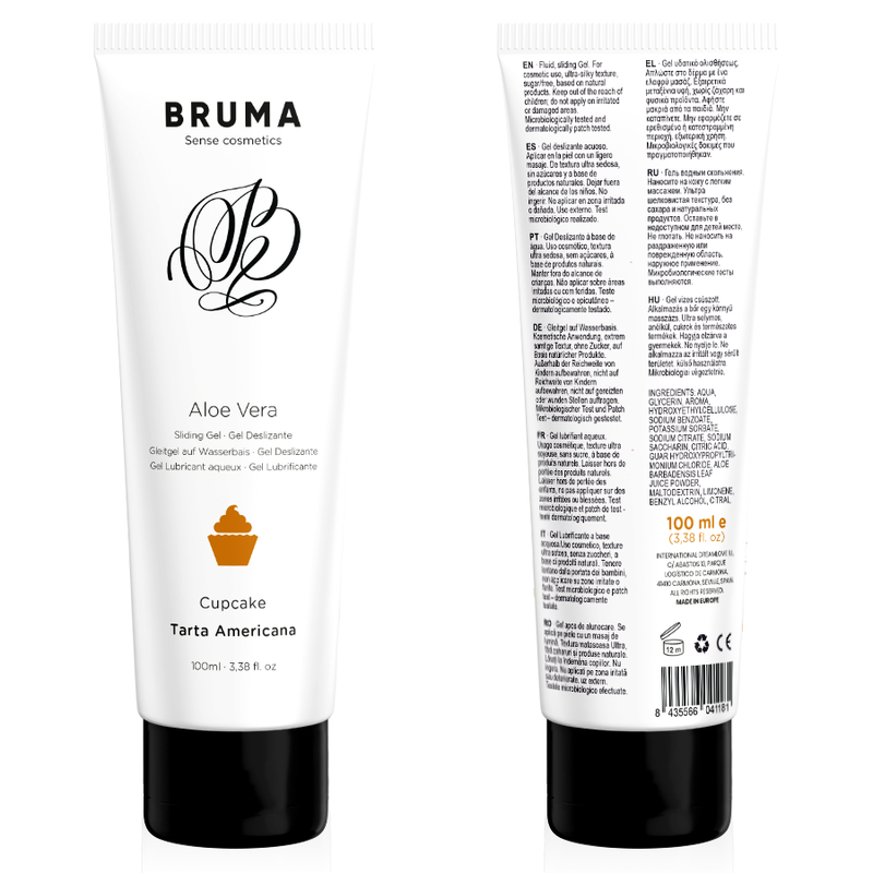BRUMA - ALOE VERA SLIDING GEL CUPCAKE FLAVOR 100 ML - NOCTURNA DESIRES