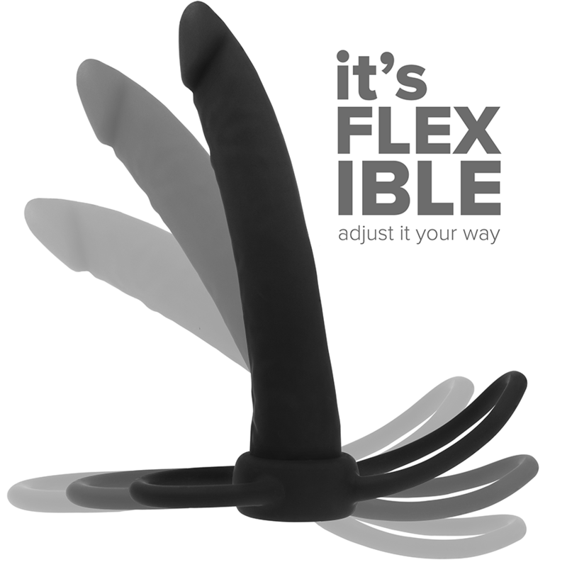 MYTHOLOGY - COBI ONYX ANAL DILDO WITH COCK AND TESTICLE RING 13 SILICONE CM - NOCTURNA DESIRES