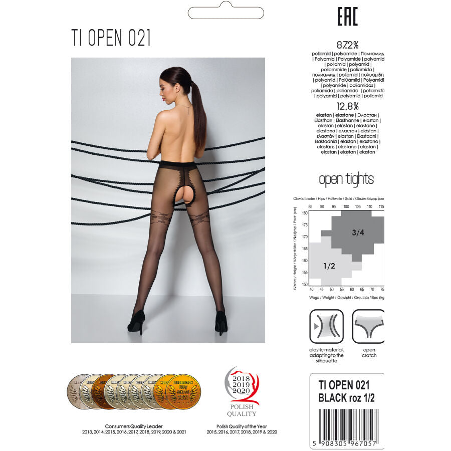 PASSION - TIOPEN 021 BLACK TIGHTS 3/4 20 DEN - NOCTURNA DESIRES
