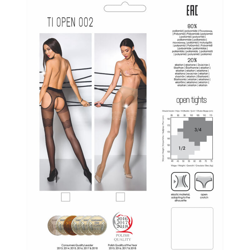 PASSION - TIOPEN 002 BLACK TIGHTS 3/4 20 DEN - NOCTURNA DESIRES
