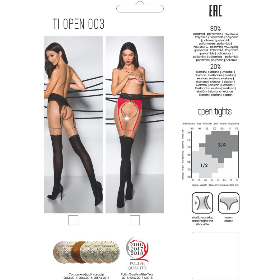 PASSION - TIOPEN 003 BLACK TIGHTS 1/2 20/40 DEN - NOCTURNA DESIRES