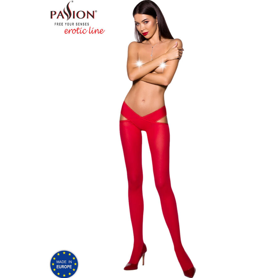 PASSION - TIOPEN 005 RED TIGHTS 3/4 60 DEN - NOCTURNA DESIRES