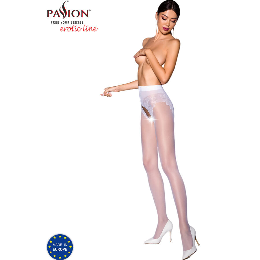PASSION - TIOPEN 006 WHITE TIGHTS 3/4 30 DEN - NOCTURNA DESIRES