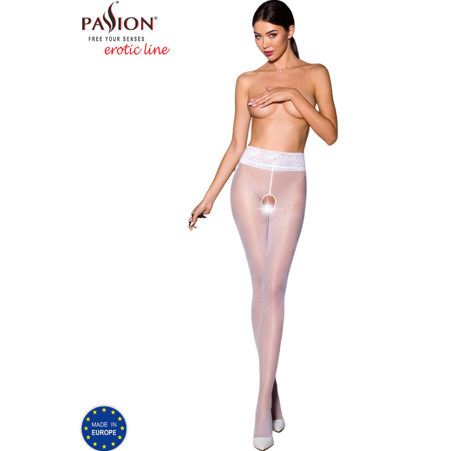 PASSION - TIOPEN 008 WHITE TIGHTS 3/4 30 DEN - NOCTURNA DESIRES