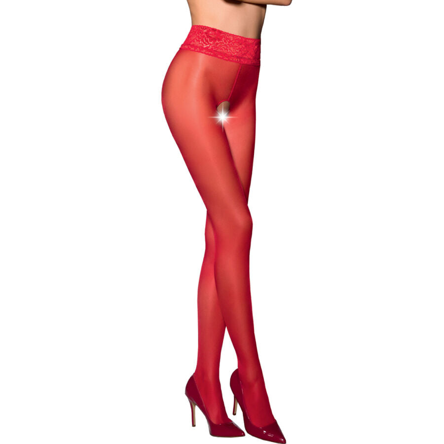 PASSION - TIOPEN 008 RED TIGHTS 1/2 30 DEN - NOCTURNA DESIRES