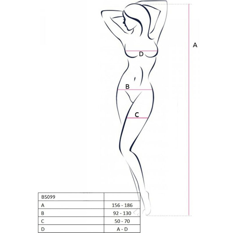 PASSION - BS099 BLACK BODYSTOCKING ONE SIZE - NOCTURNA DESIRES