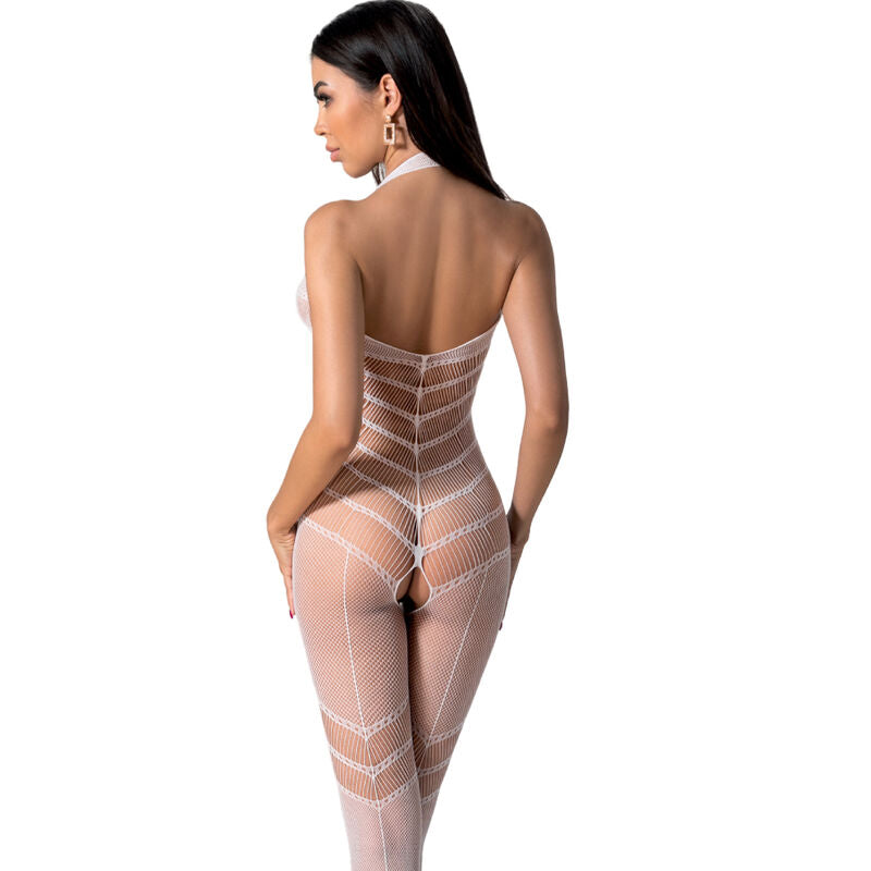PASSION - BS100 WHITE BODYSTOCKING ONE SIZE - NOCTURNA DESIRES