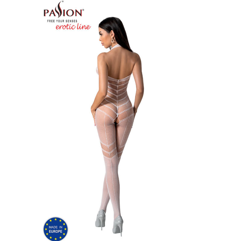 PASSION - BS100 WHITE BODYSTOCKING ONE SIZE - NOCTURNA DESIRES