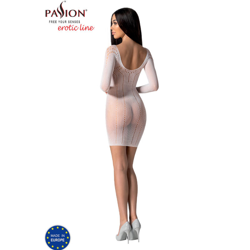 PASSION - BS101 WHITE BODYSTOCKING ONE SIZE - NOCTURNA DESIRES