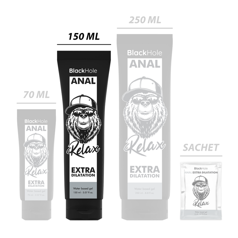 BLACK HOLE - WATER BASE GEL ANAL DILATION 150 ML - NOCTURNA DESIRES